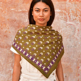 Grand foulard ANASTASE Olive