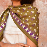 Grand foulard ANASTASE Olive