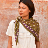 Grand foulard ANASTASE Olive