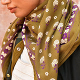 Grand foulard ANASTASE Olive
