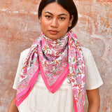 Grand foulard ANDROMAQUE Rose