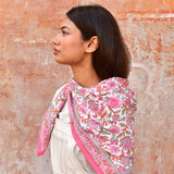 Grand foulard ANDROMAQUE Rose