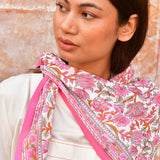 Grand foulard ANDROMAQUE Rose