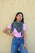Grand foulard ANTOINETTE Bleu marine