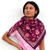 Grand foulard THÉODORA Betterave