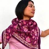 Grand foulard THÉODORA Betterave