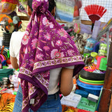 Grand foulard THÉODORA Betterave