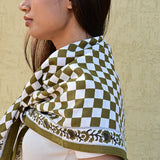 Grand foulard CHECKS Vert