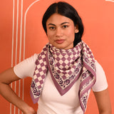Grand foulard CHECKS Violet