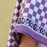 Grand foulard CHECKS Violet