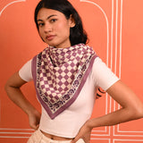 Grand foulard CHECKS Violet