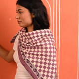 Grand foulard CHECKS Violet