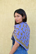 Grand foulard FAUVE Bleu horizon