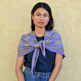 Grand foulard GALATIE Bleu horizon