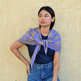 Grand foulard GALATIE Bleu horizon