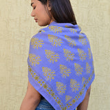 Grand foulard GALATIE Bleu horizon