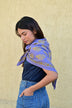 Grand foulard GALATIE Bleu horizon