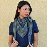 Grand foulard GALATIE Bleu marine