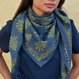 Grand foulard GALATIE Bleu marine