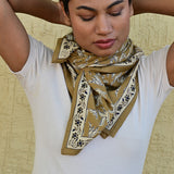 Grand foulard MERCURE Bistre