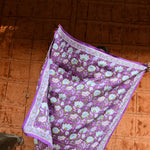 Grand foulard fleuri violet 114 byzantine