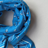 Grand foulard POLINA Bleu cobalt