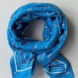 Grand foulard POLINA Bleu cobalt