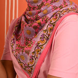 Grand foulard RAVENNE Rose