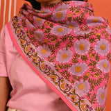 Grand foulard RAVENNE Rose
