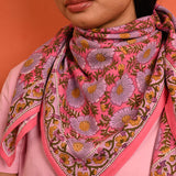 Grand foulard RAVENNE Rose