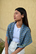 Grand foulard SÉLÉNÉ Bleu horizon