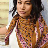 Grand foulard SÉLÉNÉ Fauve