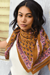 Grand foulard SÉLÉNÉ Fauve