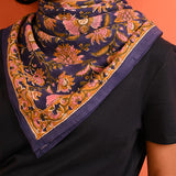 Grand foulard THÉODORA Bleu