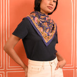 Grand foulard THÉODORA Bleu