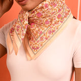Grand foulard TULIPA Rose
