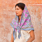 Petit foulard ANI Bleu horizon