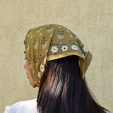 Petit foulard ANASTASE Bistre