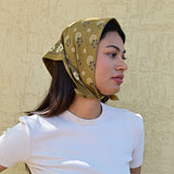 Petit foulard ANASTASE Bistre