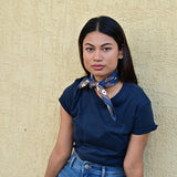 Petit foulard ANASTASE Bleu marine