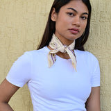 Petit foulard ANASTASE Latte