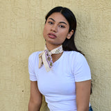 Petit foulard ANASTASE Latte