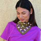 Petit foulard ANASTASE Olive