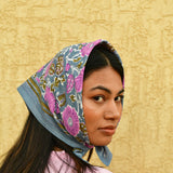 Petit foulard ANI Bleu horizon