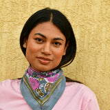 Petit foulard ANI Bleu horizon