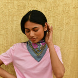 Petit foulard ANI Bleu horizon