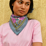 Petit foulard ANI Bleu horizon