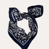 Petit foulard ANTIOCHE Bleu marine