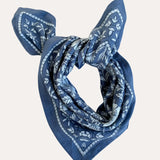 Petit foulard ANTIOCHE Bleu horizon