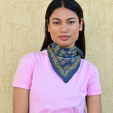 Petit foulard ANTOINETTE Bleu marine